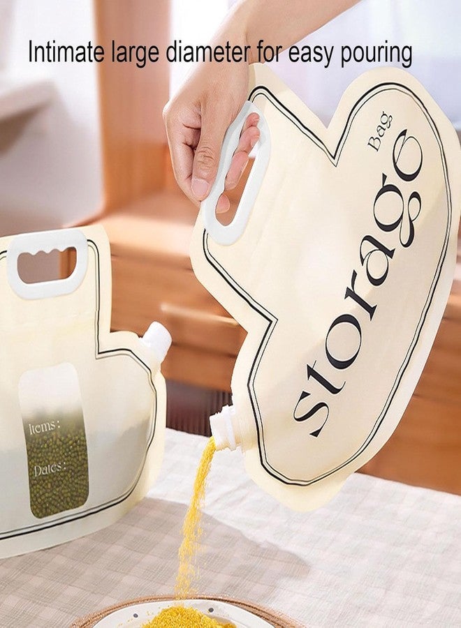 Swejos Polyethylene Large Grain Storage Bag Organizer With Plastic Handle And Sealed Lid To Keep Rice And Cereals Safe Practical For Kitchen (3) - Image 3