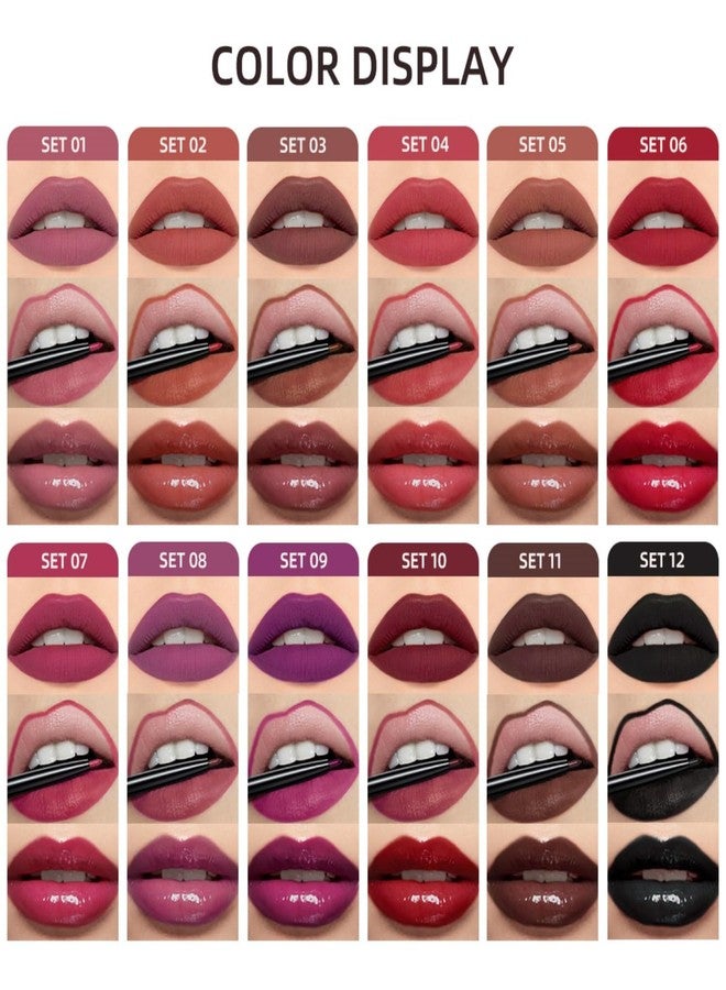 MAEPEOR All In One Lip Kit 3 In 1 Smooth Lipliner Lipgloss and Lipstick Set with Matte Velvet Liquid Lipstick Hydrating Moisturizing Lip Gloss and Creamy Lip Liner (Kit 02, Cupid) - Image 3