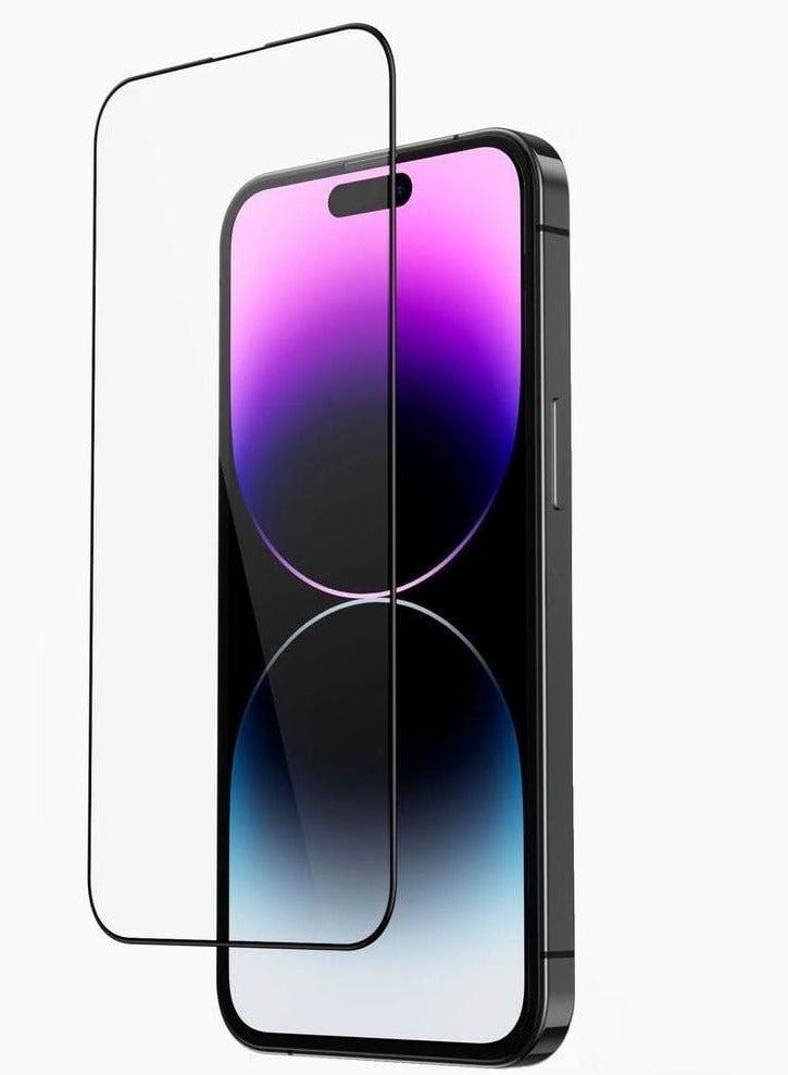 2Pack for iPhone 14 Pro Soft TPU Case Cover with Screen Protector 9H Tempered Glass White/Clear - Image 2
