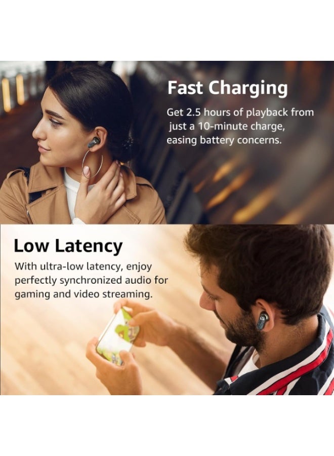 REBENUO Hybrid Wireless Active Noise Cancelling Earbuds, Bluetooth 5.4 Headphones, 10mm Driver, Deep Bass Stereo Sound, 4 ENC AI Microphones for Clear Calls, 32 EQ Customization via App, Crystal Body Design  - Image 2