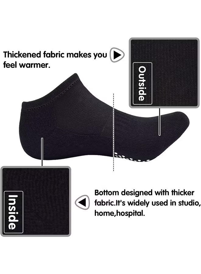 YJ Non Slip Socks Women Fashion All Season Socks Sports Casual Simple Striped Colors For Pilates Yoga Barre Ballet Dance Fitness Football Hospital Mid-Tube Socks Free Size 2 Pieces - Image 3