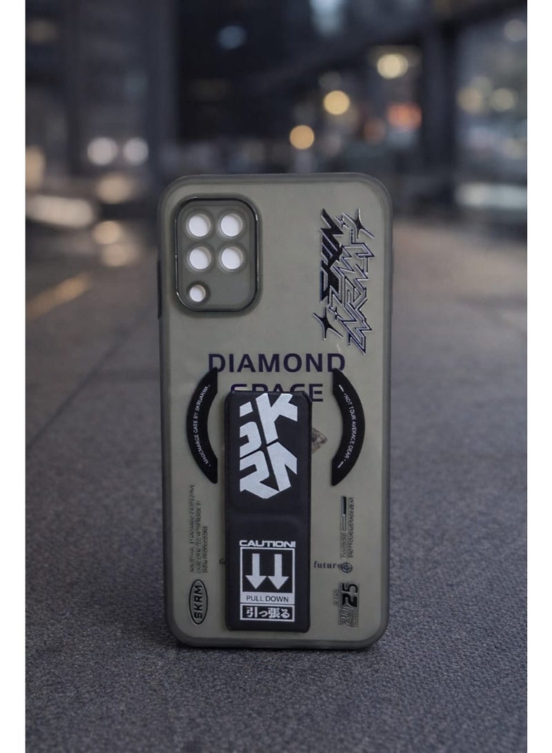 جراب سيليكون مقاوم للصدمات مع حامل مغناطيسي لهاتف هواوي نوفا 7i شفاف/أسود - Image 1