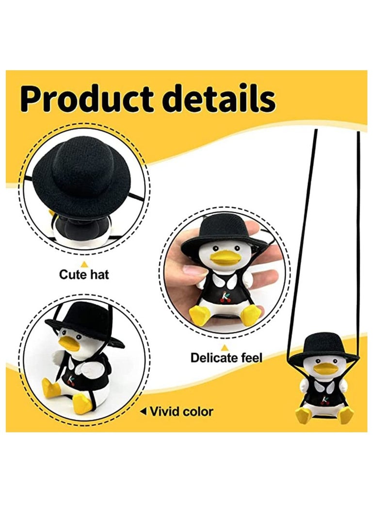 SYOSI Car Decoration Accessories Super Cute Swing Duck, Car Rearview Mirror Pendant Rearview Mirror Decoration Ladies and Men Car Decoration Accessories Interior Rearview Mirrors Ornament (Cherry) - Image 4