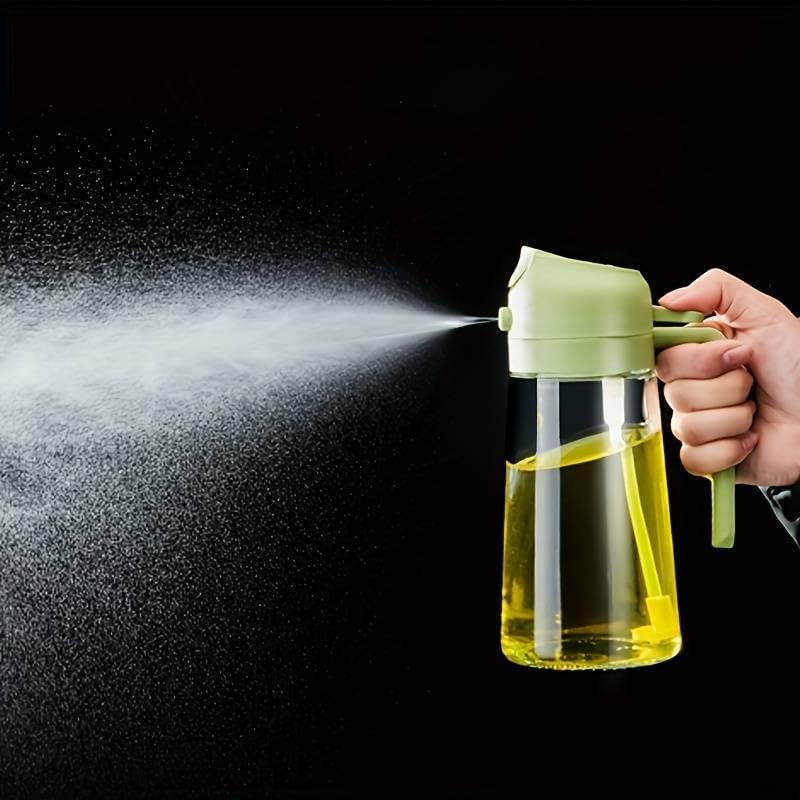 Clazkit Oil Sprayers, 2 In 1 Olive Oil Dispenser & Oil Sprayer Oil Pots For Kitchen, Salad,Bbq,Roasting, Oil Vinegar Bottle Dual-Use Kitchen Cooking Tool (Multi Color) - Glass, 550 Ml - Image 5