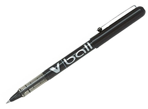 Pilot VBall Liquid Ink Rolling Ball Stick Pens, Extra Fine Point, Black Ink, 12-Pack (35200) - Image 1