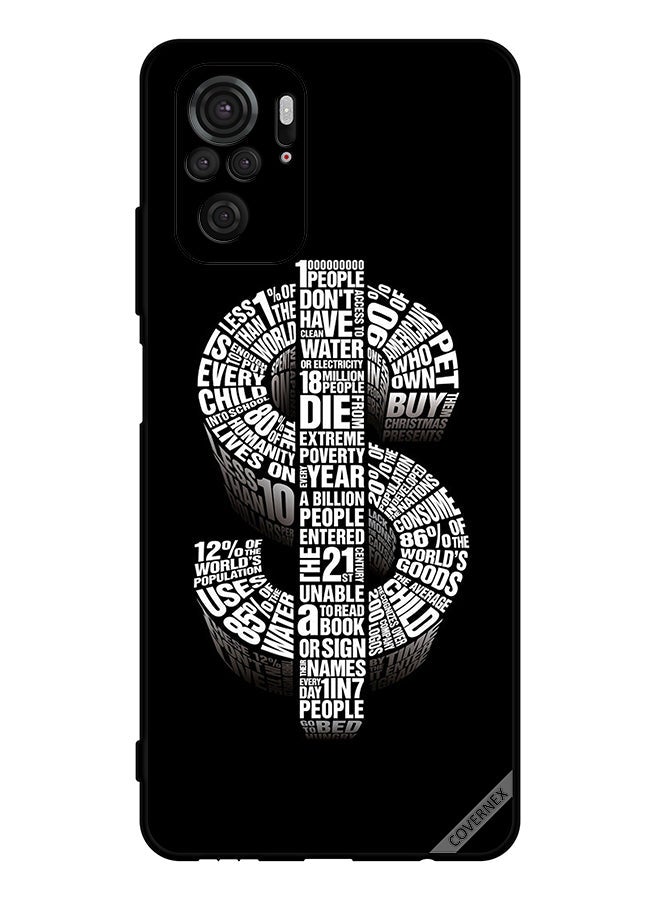 Covernex Protective Case Cover For Xiaomi Redmi Note 10S 4g Calligraphy Dollar - Image 1
