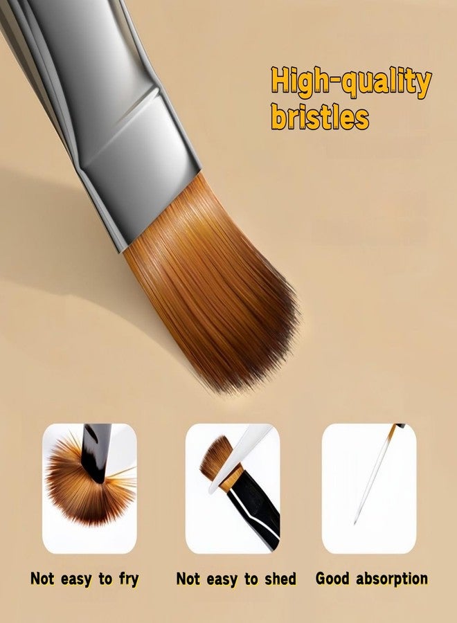 HomTop 9-Piece Nail Art Brushes Set, Nail Design Tools Kit with Acrylic Nail Brush, Gel Brush, Nail Pen, Manicure Tools for Salon and Home Use, Suitable for Professionals and Beginners - Image 4