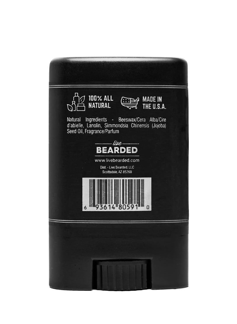 Live Bearded: Mustache Wax - Wingman - 0.35 Oz - Medium Hold - All-Natural Ingredients with Beeswax, Lanolin, Jojoba Oil and Essential Oils for Fragrance - Made in the USA