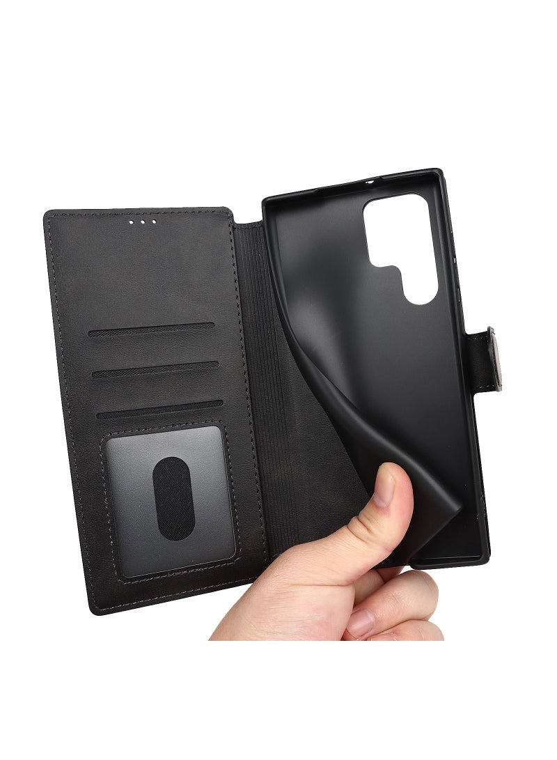 Suteni غطاء حماية جلدي قابل للطي لهاتف سامسونج المحمول - Image 4