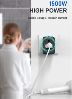 TIKNIA Travel Adapter with USB C (PD 20W), Universal All in One Worldwide Universal Adapter Power Converters Wall Charger AC Power Plug Adaptor USB A and type C Charging Ports for USA EU UK AUS  - Image 4