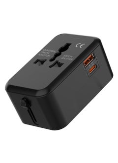TIKNIA Travel Adapter with USB C (PD 20W), Universal All in One Worldwide Universal Adapter Power Converters Wall Charger AC Power Plug Adaptor USB A and type C Charging Ports for USA EU UK AUS  - Image 1
