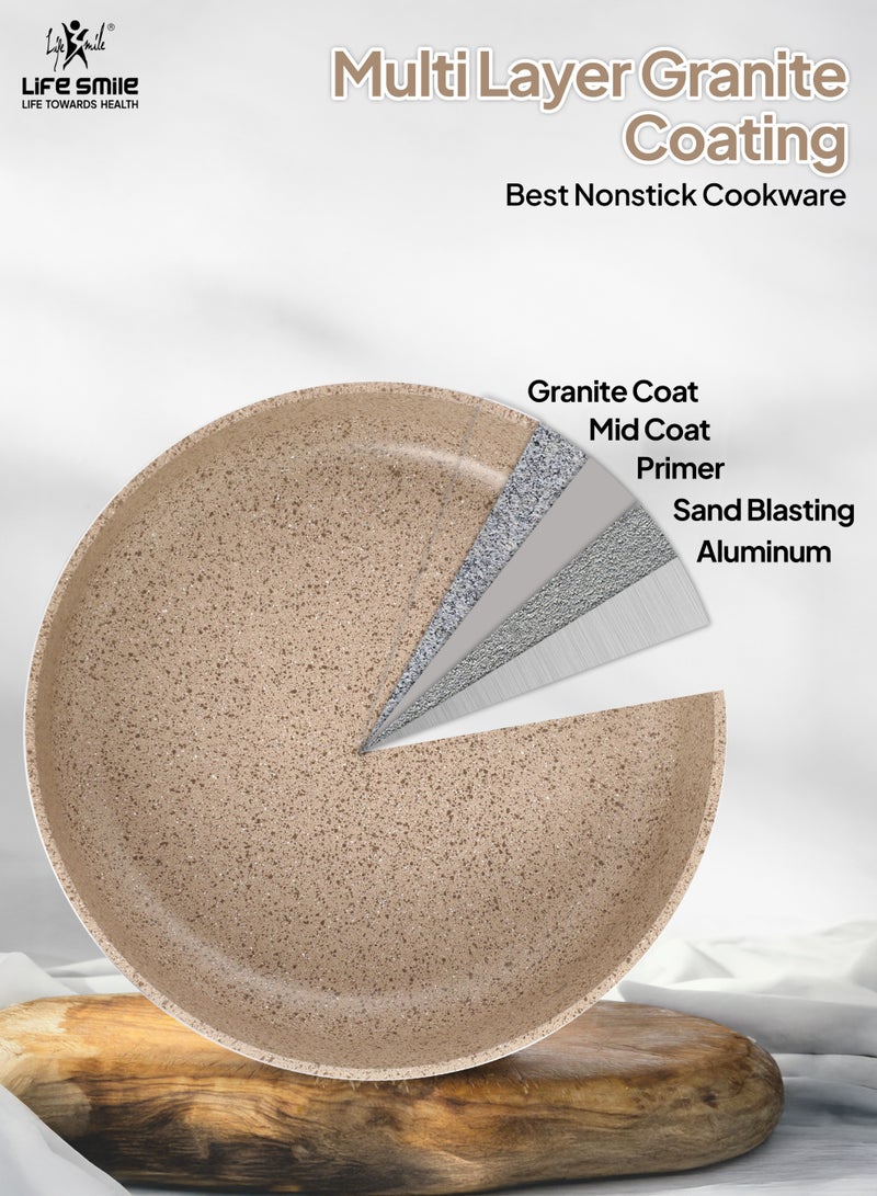 Life Smile Oven Pan Set - Non Stick PFOA Free Multi Layer Granite Coating Oven Dishes - Die Cast Aluminum Body Bakware Pans, Suitable For Baking in Oven or Cooking on Stove - Image 5