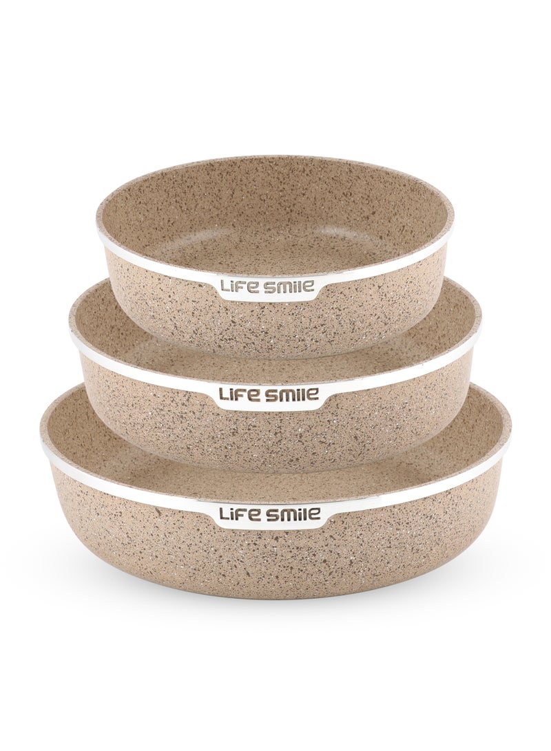 Life Smile Oven Pan Set - Non Stick PFOA Free Multi Layer Granite Coating Oven Dishes - Die Cast Aluminum Body Bakware Pans, Suitable For Baking in Oven or Cooking on Stove - Image 1