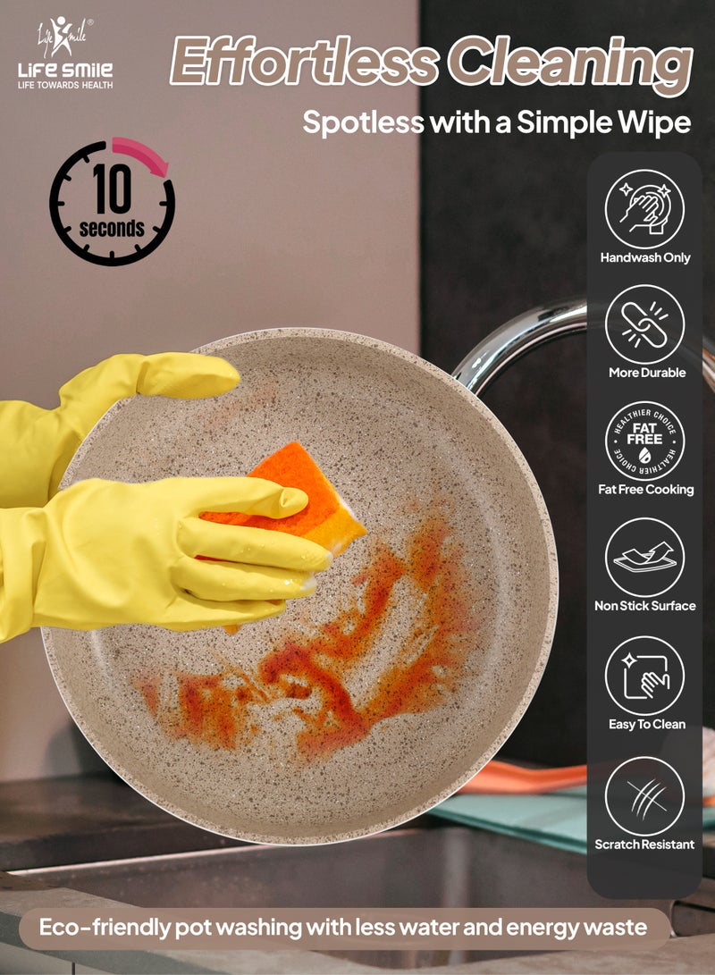 Life Smile Oven Pan Set - Non Stick PFOA Free Multi Layer Granite Coating Oven Dishes - Die Cast Aluminum Body Bakware Pans, Suitable For Baking in Oven or Cooking on Stove - Image 2