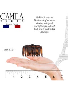 CAMILA Amila Paris Cp3515 French Small Hair Clips For Women Thick Hair For Long Curly Wavy Hair Girls Hair Claw Clip Durable Styling Big Claw Clip For Thick Hair Strong Hold No Slip Grip Made In France  - Image 4