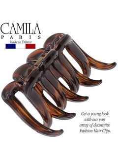 CAMILA Amila Paris Cp3515 French Small Hair Clips For Women Thick Hair For Long Curly Wavy Hair Girls Hair Claw Clip Durable Styling Big Claw Clip For Thick Hair Strong Hold No Slip Grip Made In France  - Image 5