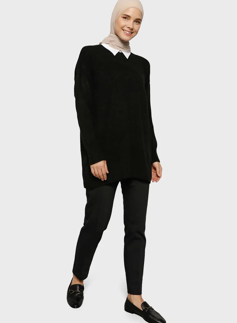 Benin by modanisa High Neck Tunic Top