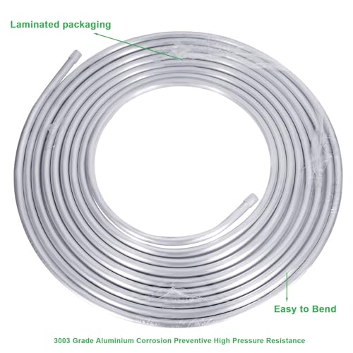 YullSorom 38 Metal Fuel Line3003 Grade Aluminium Tubing for Brake Line Metal Gas Line 38OD 25FT 0035 Thickness - Image 5
