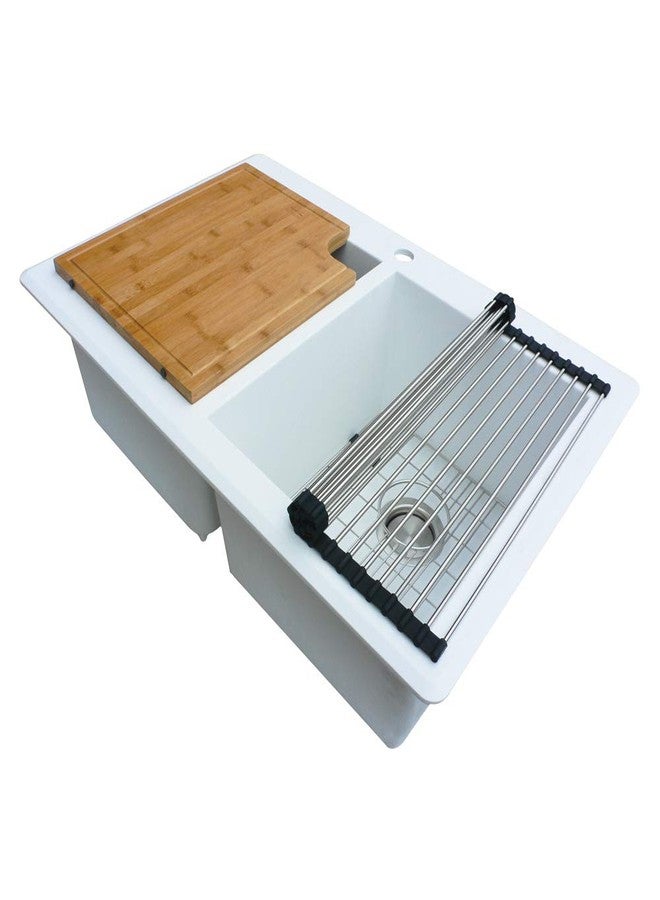 Transolid TCB1417-L Bamboo Cutting Board, 14.38-in L x 16.84-in W x 0.91-in H, Brown - Image 4