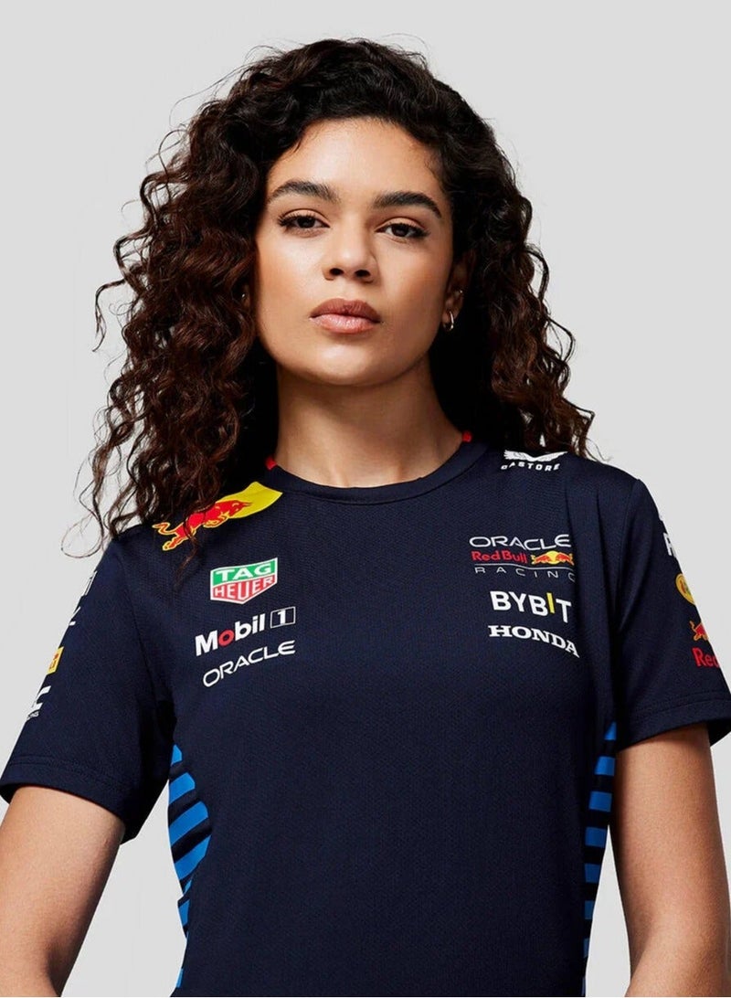 Red Bull Racing womens Teamline Set Up T-Shirt - Image 1