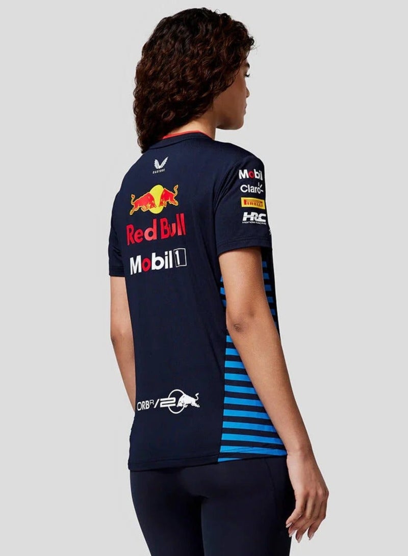 Red Bull Racing womens Teamline Set Up T-Shirt - Image 2
