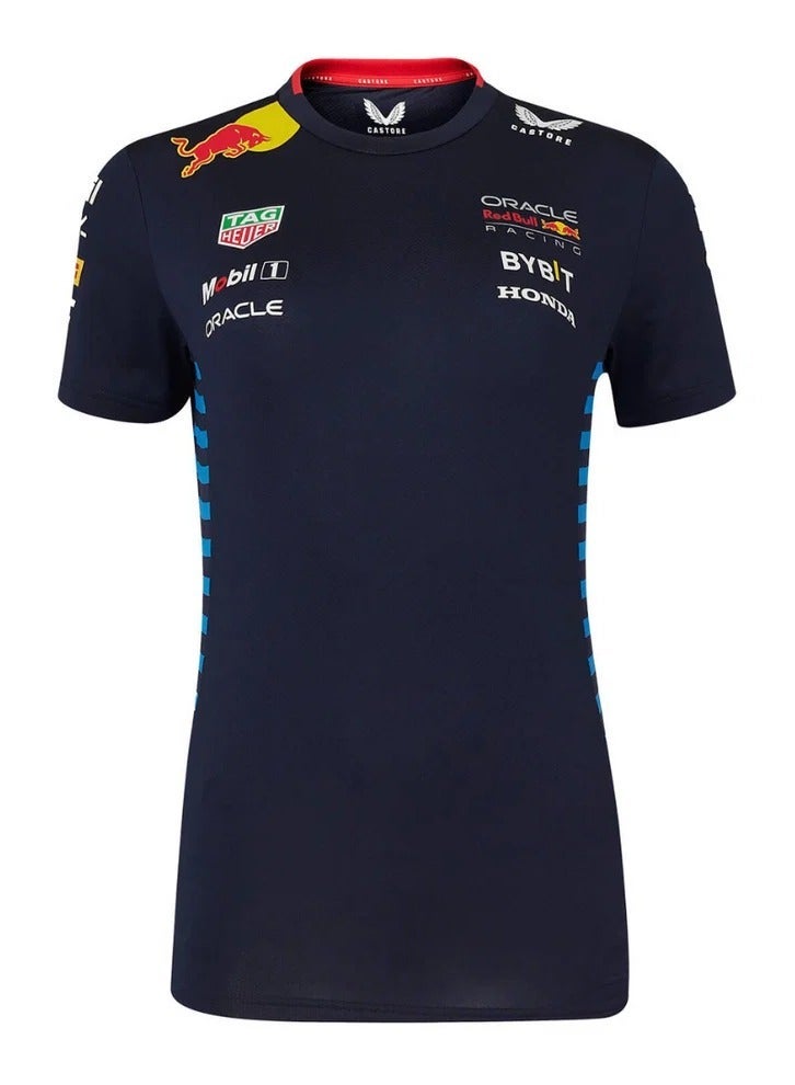 Red Bull Racing womens Teamline Set Up T-Shirt - Image 3