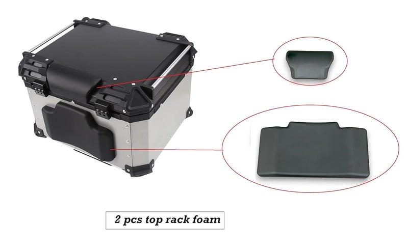 AOWBikes Motorcycle Luggage Box Back Cushion Passenger Backrest Support Damping Pad - Image 2