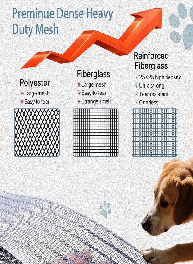 غطاء بيت الكلب المقاوم للبعوض مع باب شبكي مغناطيسي - ستارة بيت الكلب الشبكية شديدة التحمل، باب شبكي جيد التهوية وقابل للغسل للحيوانات الأليفة مقاوم للبعوض، باب شبكي مقاوم للبعوض لبيت الكلب (19.6 بوصة × 14.5 بوصة) - Image 5