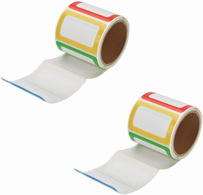 MFLABEL ® 400 Colorful Name Tags - 3.5"x2.25" Organization Stickers (Red/Yellow/Blue/Green) | Durable, Waterproof & Peel-Stick for Home, Parties | Non-Toxic Adhesive for Clothes - Image 4