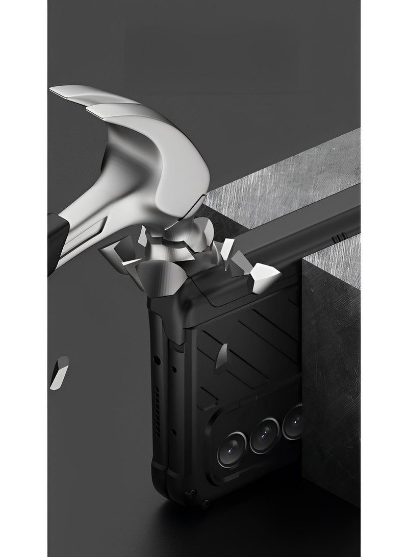 REOCLE Phone Case Phone Cover Magnetic Armor All-included Slide Pen Case with Back Screen Glass Hinge Holder Phone Cover for Samsung Galaxy Z Fold 3 - Image 5