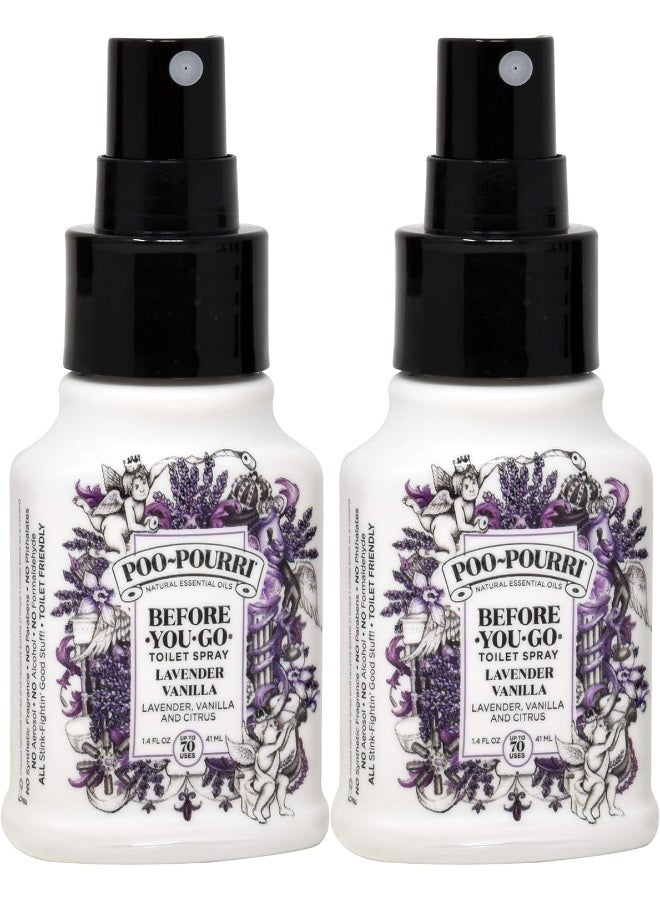 Poo-Pourri lavender vaniilla Scent Odor Eliminator 1.4 oz. Liquid. 2-pack - Image 2