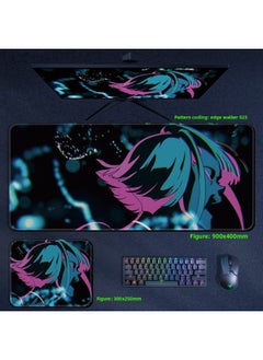 Cyberpunk Edge Walker Mouse Pad Computer Desktop Pad Lucy Edge Runner Cyberpunk 2077 Surrounding-Color:700x300x3mm-Pattern:Edge Walker 023