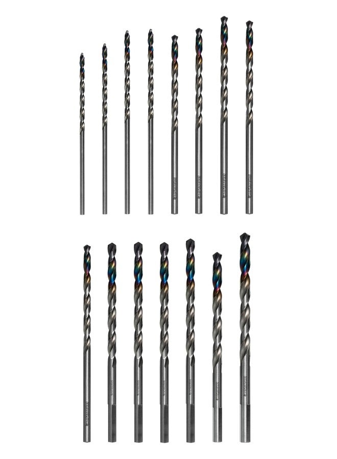 Diablo Metal Demon Drill Bit Set for Mild, Hardened and Stainless Steels - 15-Piece Assortment for Versatile Metal Drilling - DMD-S15T - Image 1
