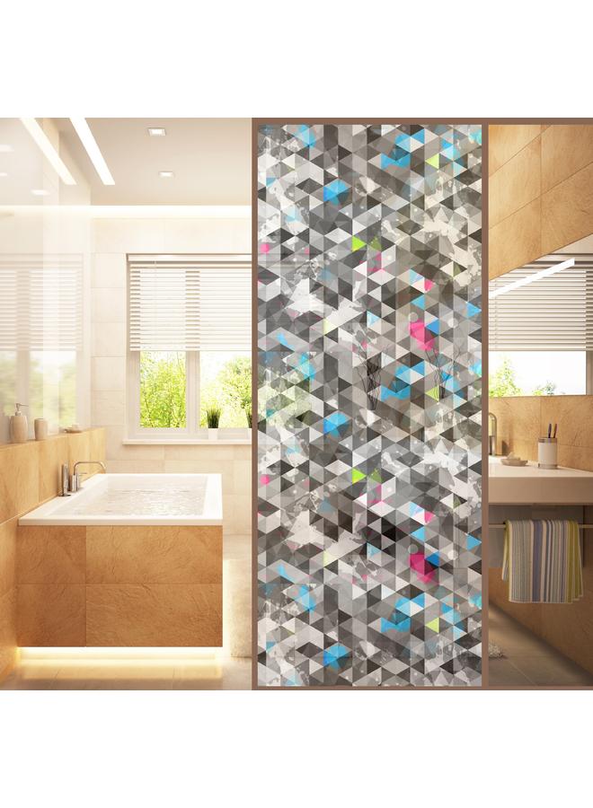 Bluejw 3D Anti-scratch Glue-free Electrostatic Privacy Glass Stickers Shading Stickers Bathroom Glass Door Stickers 120cm * 58cm - Image 1