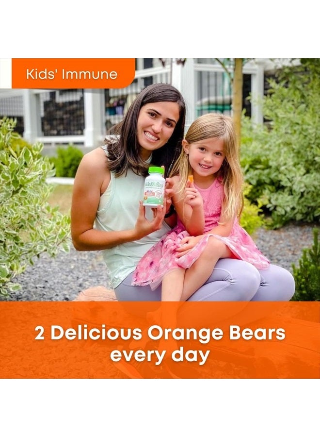 Wellvites Sugar Free Kids Immune Daily Gummy Vitamins - Vegan, Non-GMO - Vitamin C Gummies for Kids Immune Support – No Artificial Sweeteners, Gluten Free, Gelatin Free - 60 Count (30 Day Supply)  - Image 4