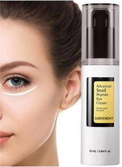 Advanced Snail Peptide Eye Cream Snail Secretion Filtrate and 5 Peptides for Youthful Glow Brightening Cream for Fine Lines and Dark Circles Snail Mucin Essence for Eye Lifting and Firming Serum 25ml