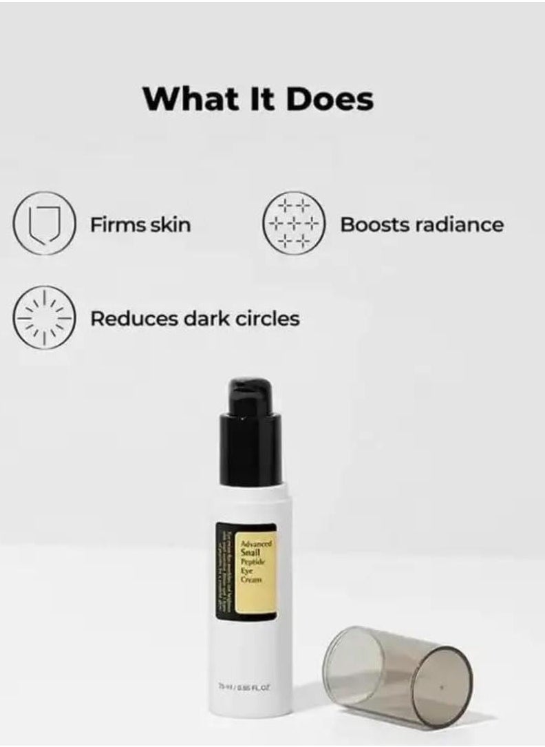 CARVENCHY - Advanced Snail Peptide Eye Cream Snail Secretion Filtrate and 5 Peptides for Youthful Glow Brightening Cream for Fine Lines and Dark Circles Snail Mucin Essence for Eye Lifting and Firming Serum 25ml - Image 1