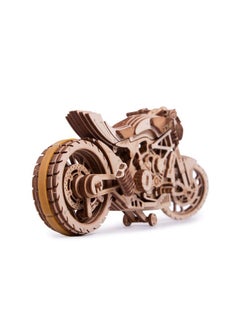 Wood Trick Wood Trick Motorcycle w/Rubber Band Motor Rides up to 16ft - Mechanical Model Kits for Adults and Kids - 10x4-3D Wooden Puzzles for Adults and Kids - Engineering DIY 3D Puzzle Wooden Models  - Image 3