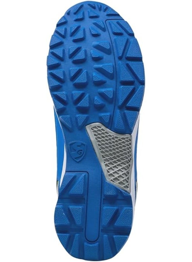 SG CLUB 6.0 Cricket Shoes for Men – White/Royal Blue/Lime, Size 8 | Breathable, Shock Absorbent, Anti-Slip Sole for Hard & Turf Grounds - Image 4