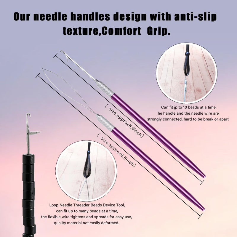ColorYoung Hair Extension Beading Tool Kit - Micro & Pre-Bonded Hair Extension Bead Closer & Remover - Rainbow - Image 4
