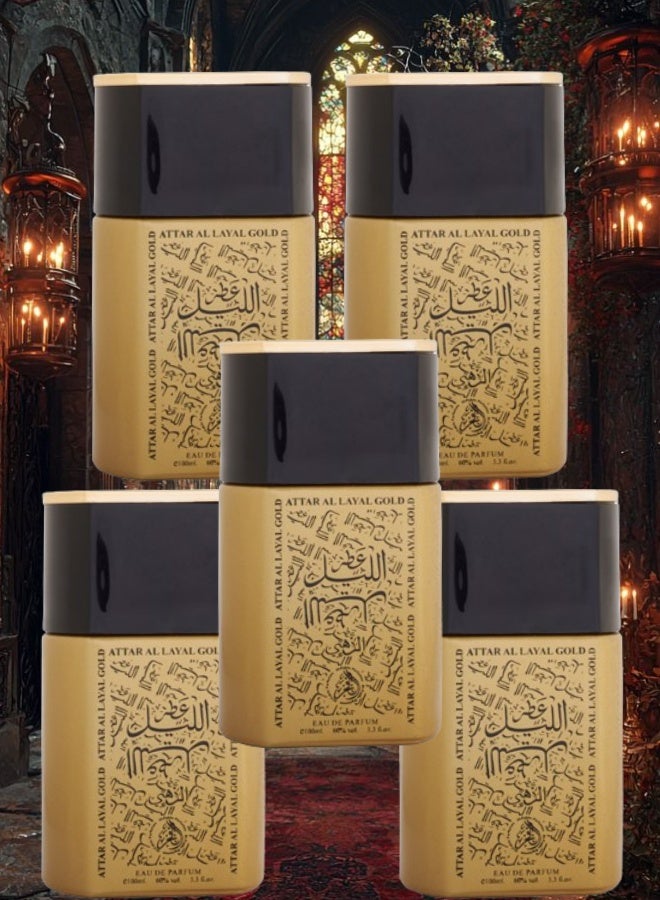 الفخر 5 قطع عطر الليل الذهبي 100مل - Image 1