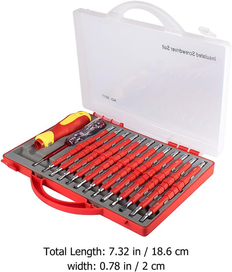 Homoyoyo Insulated Electrician Screwdriver Set 26-in-1 Multi-function Non-slip Screw Holder Maintenance Tool Kit for Electrical Repair - Image 2