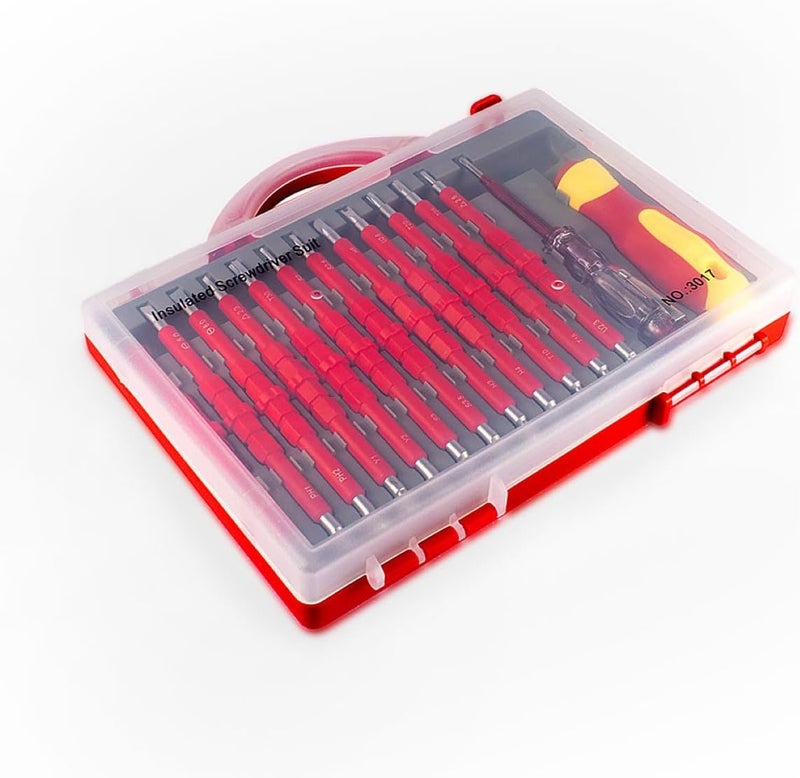 Homoyoyo Insulated Electrician Screwdriver Set 26-in-1 Multi-function Non-slip Screw Holder Maintenance Tool Kit for Electrical Repair - Image 5