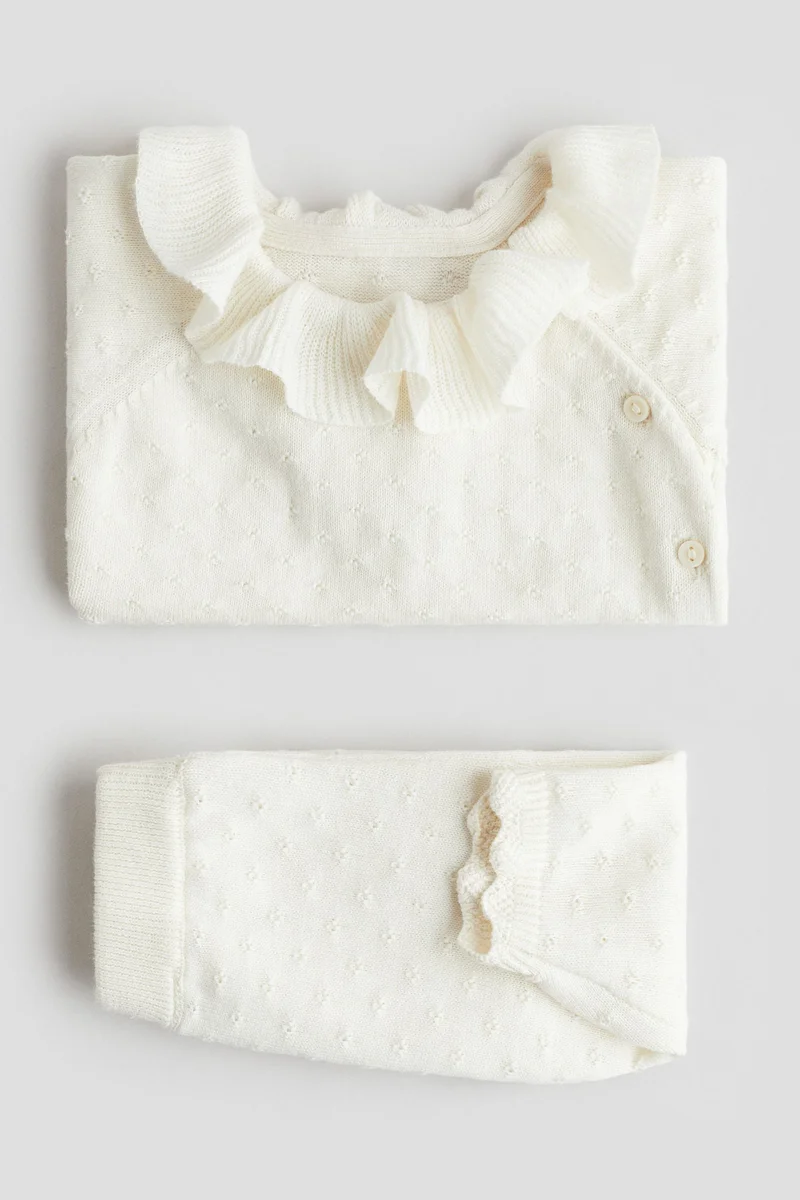 H&M 2-piece pointelle-knit set