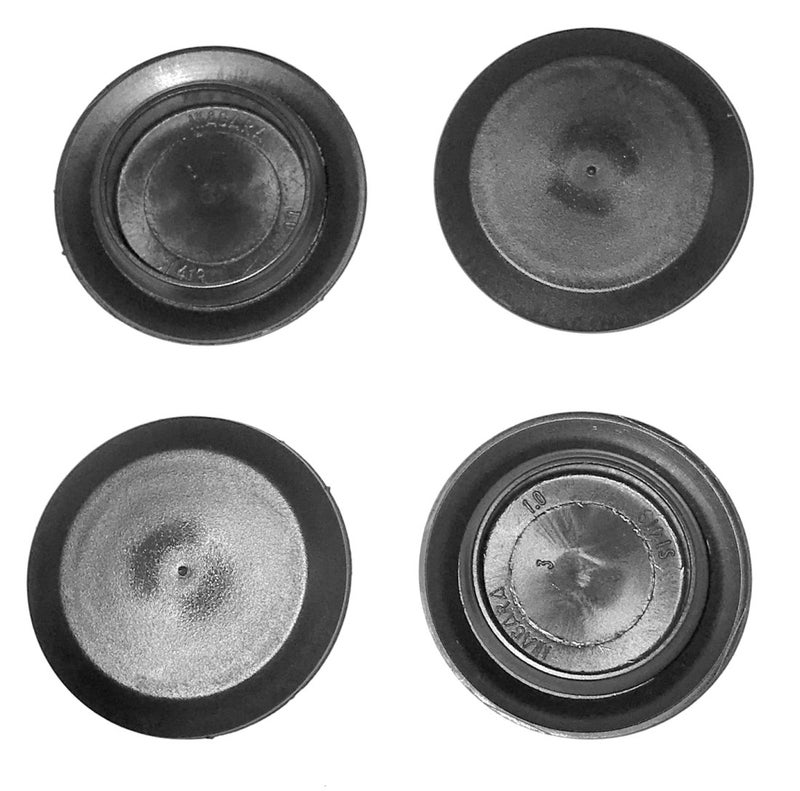 (Pack of 100) BPF- 1" - 1 Inch Flush Mount Black Plastic Body and Sheet Metal Hole Plug