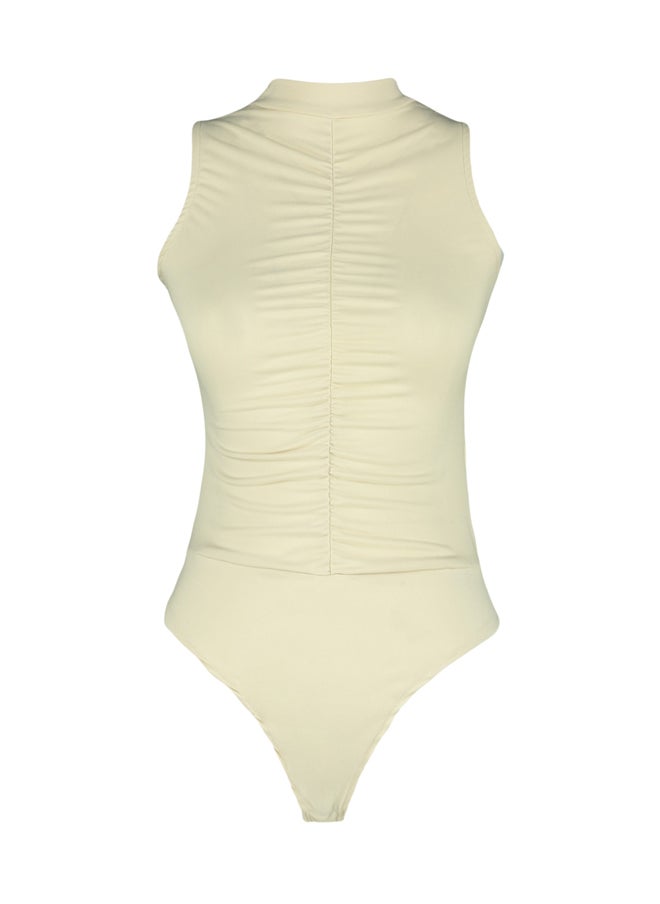 Stone Shirring Detail, Flexible Knitted Body with Snap fastener TWOSS23BD00006