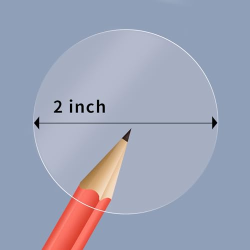 Yeachlaing 2 Inch Round Clear Seal Stickers,Transparent Envelope Mail Wafer Seal Self Adhesive Package Circle Label (1bag,288PCS) - Image 1