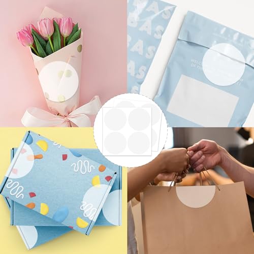 Yeachlaing 2 Inch Round Clear Seal Stickers,Transparent Envelope Mail Wafer Seal Self Adhesive Package Circle Label (1bag,288PCS) - Image 3