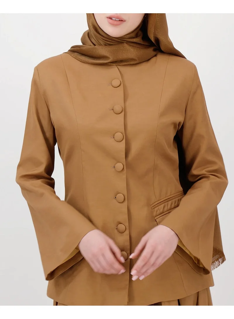 Eight Thirty Nine Soft Authority - Deep Golden Brown | Blazer and Maxi Skirt set