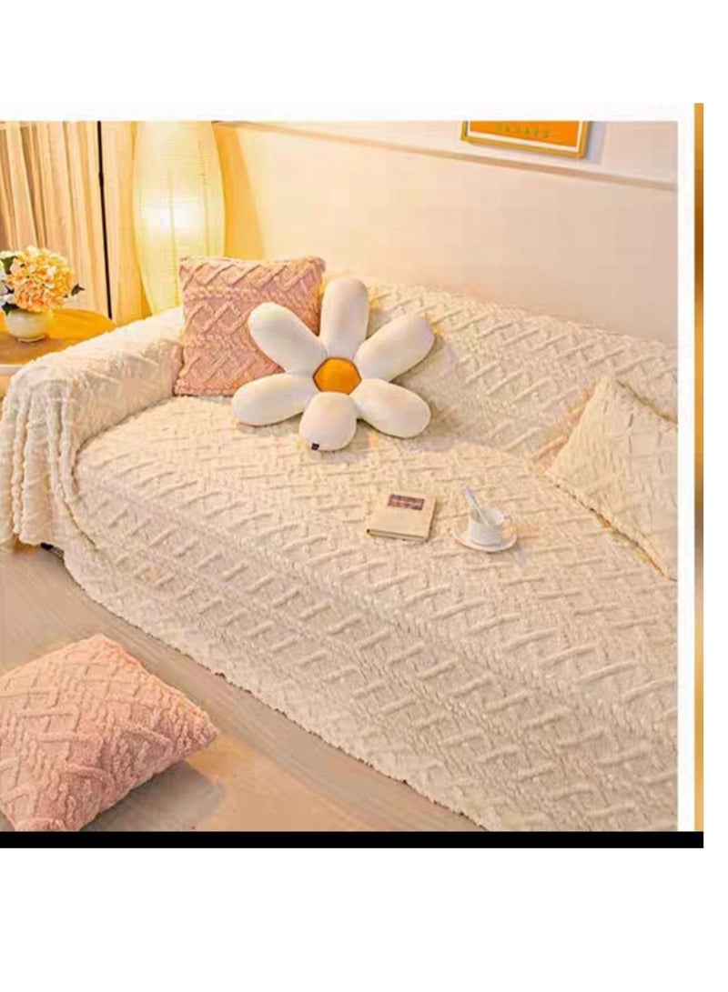 BAIG Thickened Plush Sofa Throw Blanket Dust Anti-cat Scratch Universal Sofa Blankets Sofas Towel for Living Room Bedroom Bed Sofa - Image 1